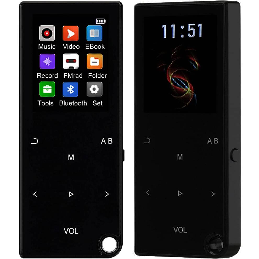 Audio Odyssey: 16 GB MP3-afspiller med Bluetooth 5.0, hi-fi-lyd, højttaler, udvidelig hukommelse og metalkabinet til problemfri underholdnin