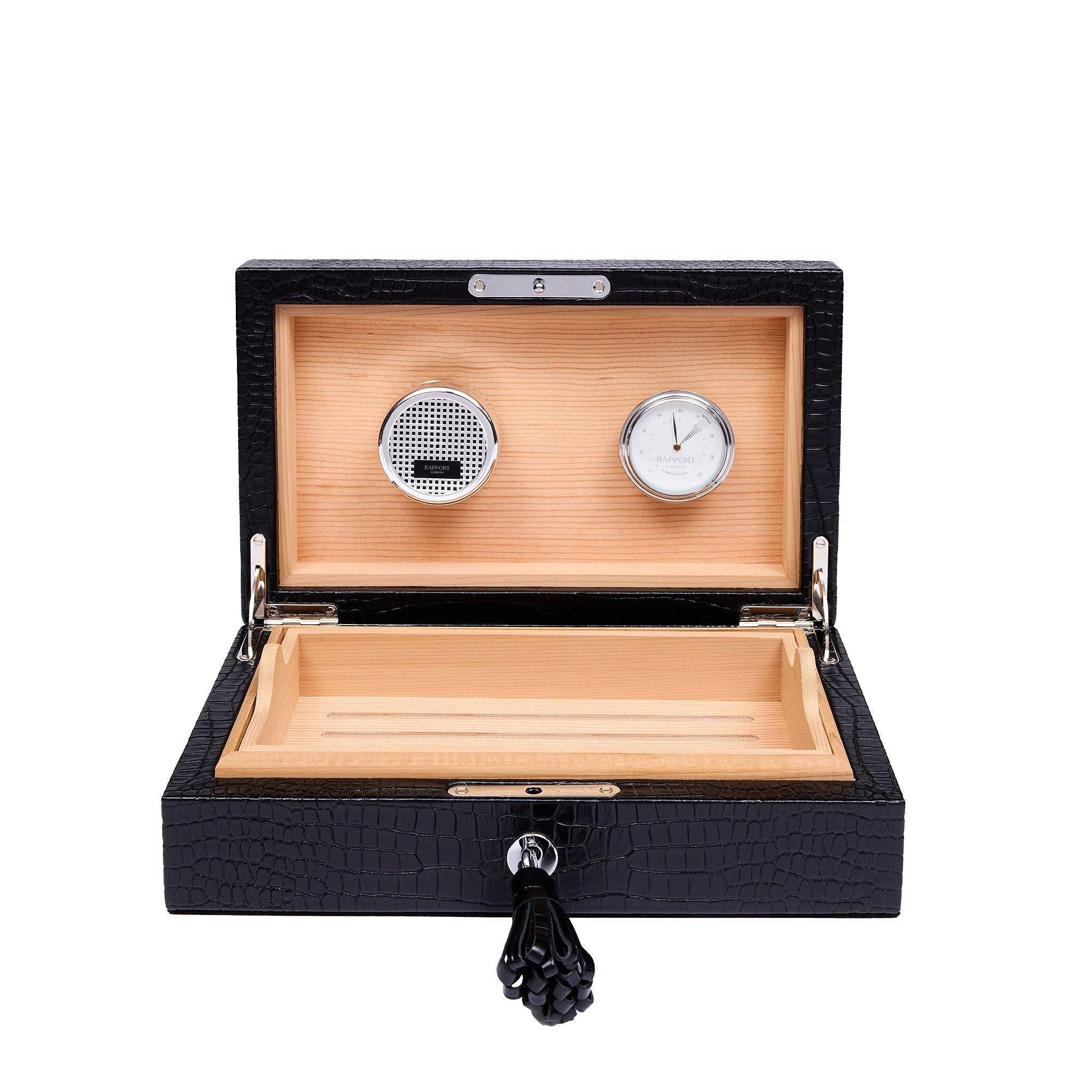 Rapport Brompton Black Small Humidor