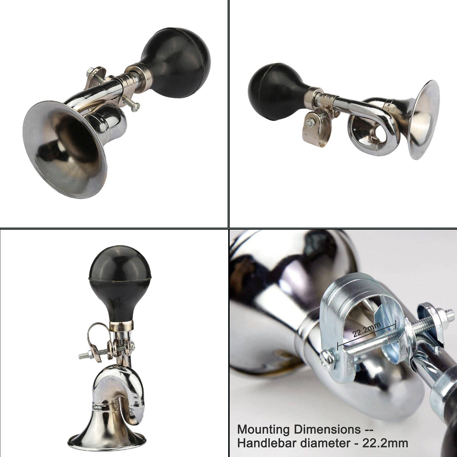 Classic Twist Högtalare Snigelhorn Signalhorn Retro Clownhorn för Mountainbike Cykling Högljudda Lufttutor Cykelklocka gray