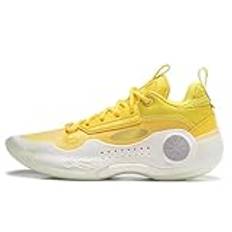 LI-NING Way of Wade 10 & 11 basketskor för män foder halkskydd professionella stötdämpande sneakers sportskor, Gul vit, 42 EU