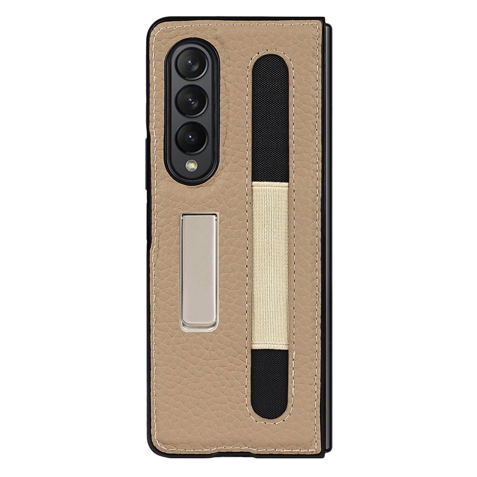 Telefonfodral Kompatibelt för Galaxy Z Fold 3 5G Fodral med Pennhållare Halkfritt Stötsäkert Läder Telefon