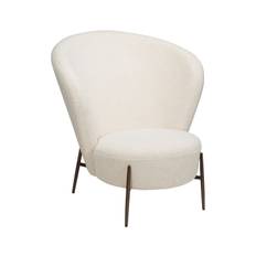 Orbit Loungestol | Dove RPES Bouclé | Antik mässing - Vit
