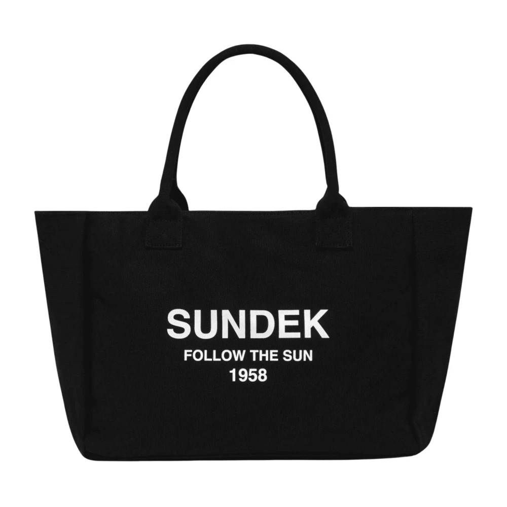 Sundek Aw832Abcv500 Tote Bag - Tasker - Herre - Sort - ONE SIZE - Bomuld