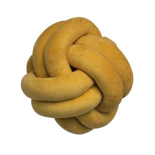 18/25/30cm plysch pp bomull mjuk knuten boll fylld kastkudde handgjorda kuddar kudde kroppskudde heminredning - 30cm gula