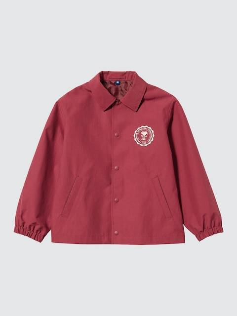 Uniqlo - Peanuts Ut Coach Jacket - Red - 13 Years (160cm)