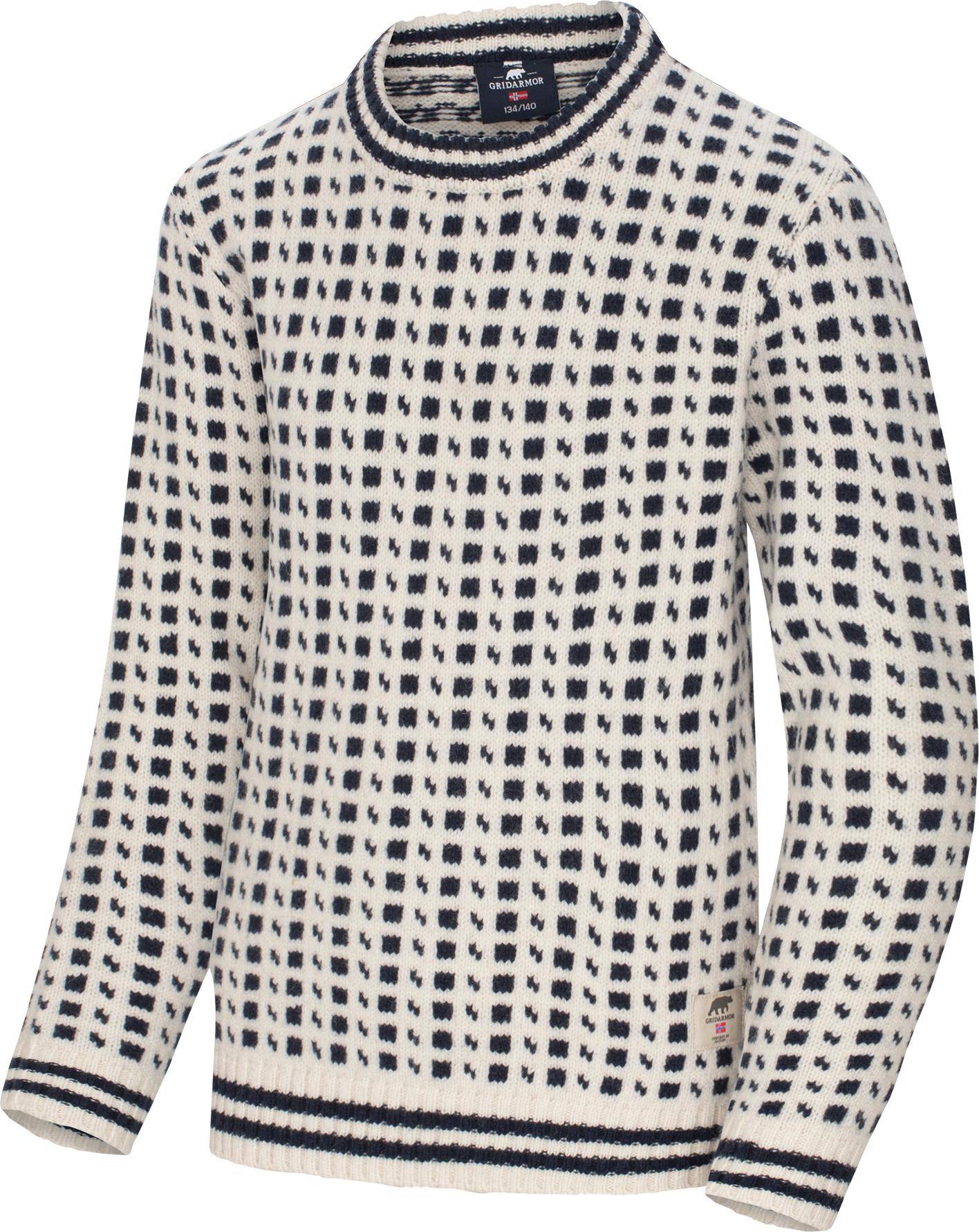 Gridarmor Juniors' Classic Wool Sweater Snow White, 122/128
