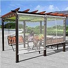 Vattentät genomskinlig rullgardin, utvändig och värmeisolerad transparent rullgardin, vindtät rullgardin genomskinlig för pergola, veranda, lusthus (A 190×200cm)