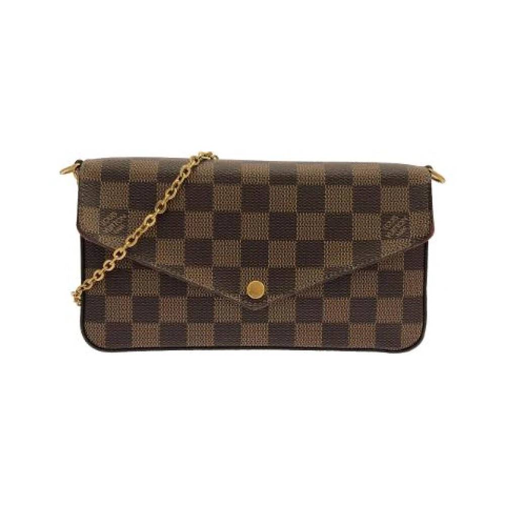Louis Vuitton Vintage Pre-owned Pochette Felicie Damier Skuldertaske - Vintage - Dame - Brun - ONE SIZE - Uld