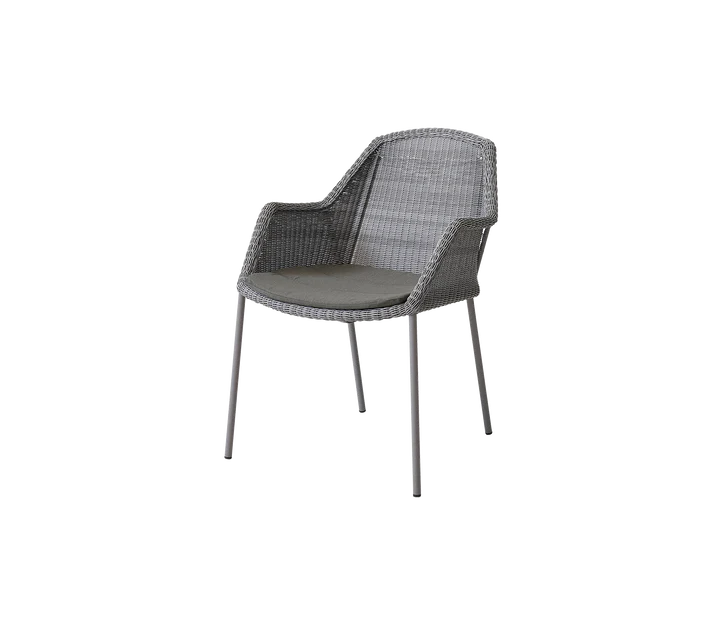Breeze stol, stabelbar inkl. hynde fra Cane-line Light grey / Taupe - Cane-line Natté - Jacobsen Plus