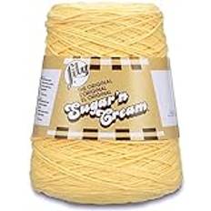 Lily Sugar'n Cream garnstrutar, gult – 1 förpackning med 400 g – bomull – #4 medium – 645,5 meter – stickning/virkning