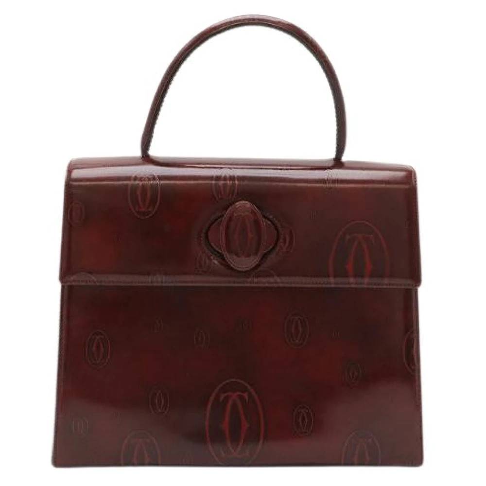 Cartier Vintage Pre-owned Happy Birthday Patent Calf Handbag - Vintage - Dame - Rød - ONE SIZE -