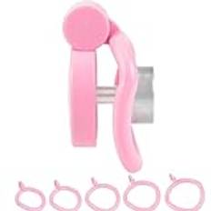 Rosa manlig penis kyskhetsbur set liten fågel kyskhetsbur 5 kukringar med urinrörsljudpropp penis bondage slavman sexleksak(Pink Style 2)