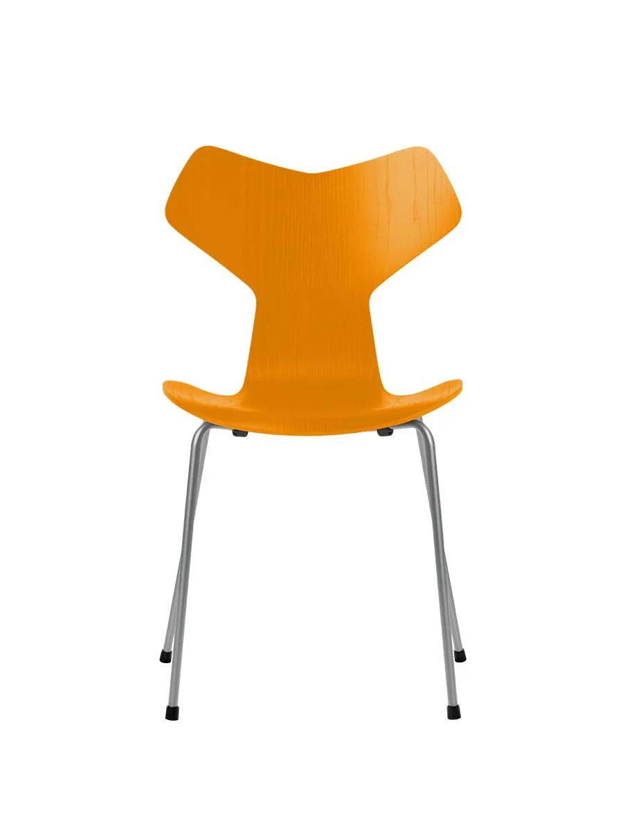 3130 Grand Prix stol i farvet ask af Arne Jacobsen Burnt Yellow / Silver Grey - Jacobsen Plus