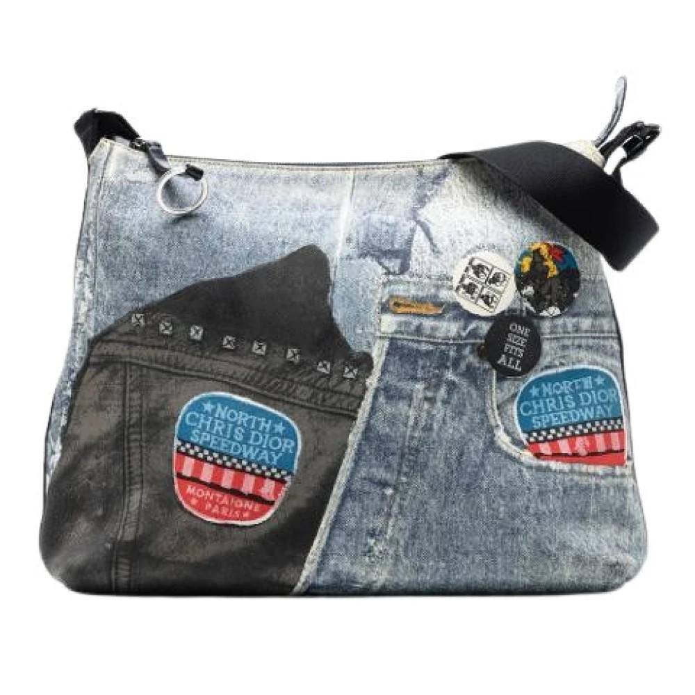 Dior Vintage Pre-owned Speedway Crossbody - Vintage - Dame - Blå - ONE SIZE - Uld