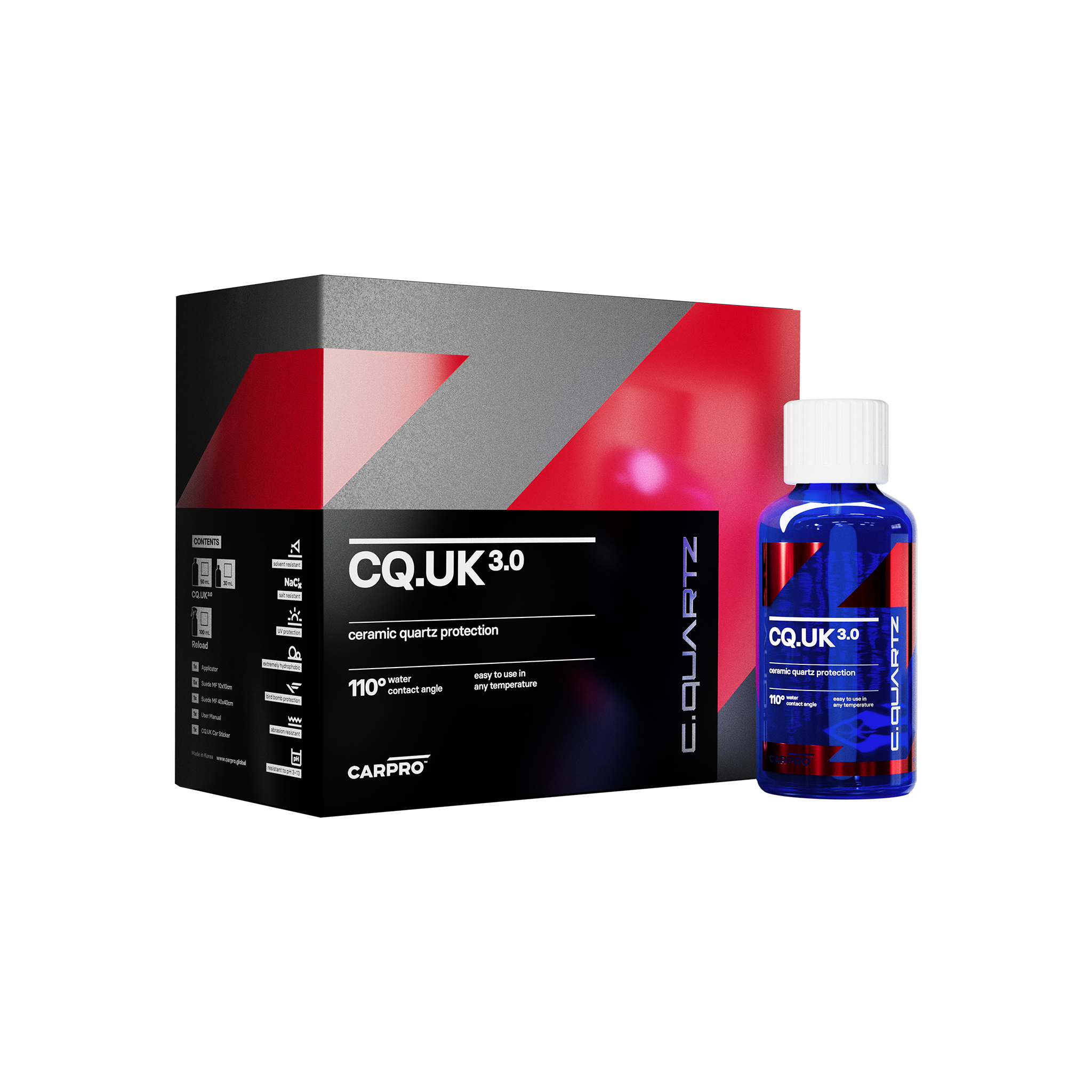 CQUARTZ "UK" 3.0 Ceramic-Quartz Ceramic Coating - 30ml + Set