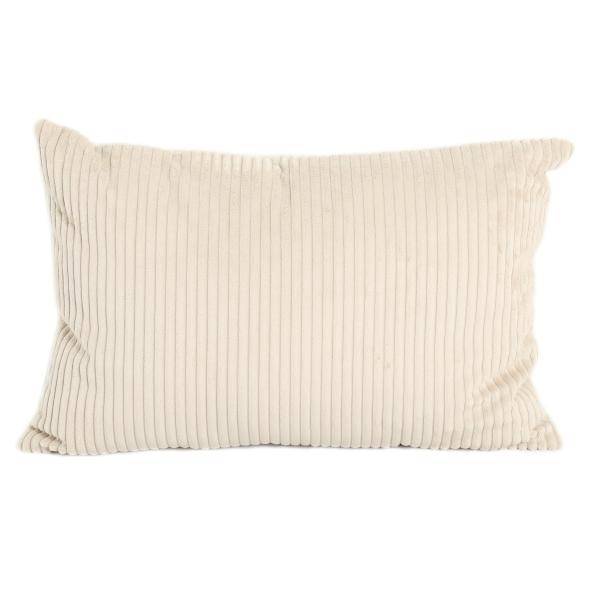 Pude fløjl beige 60x40cm
