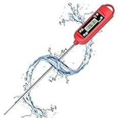 TIMLand Kötttermometer grilltermometer kökstermometer inkokningstermometer kaka flaskor termometer kök matlagning vatten mjölk baby hushållstermometer LCD digital stektermometer