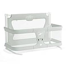 Baby in Bed for Co Sleeper Folding Crib 3 in 1 Mesh Bumper Baby Bedside Sleeper Småbarnssäng Rail Guard Räcke, andningsbart och Mesh Fönster, sängplatser sängbord Stationär (Color : Green)