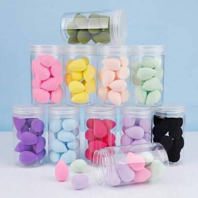 12 st/set mini sminksvampar, supermjuka icke-absorberande våta och torra sminksvampar - Multifärgad