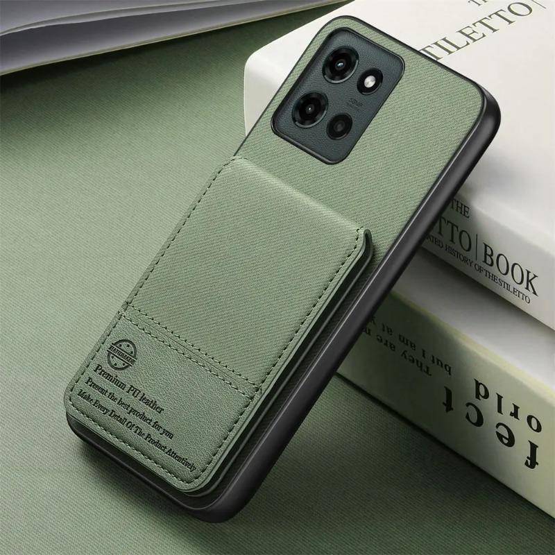 Flippfodral med korthållare för Motorola Edge 60 50 Fusion 60S Moto G06 G86 Power G85 G84 G35 G75 G56 Läderfodral