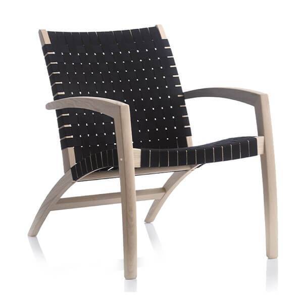 Findahl by Hammel Luna loungestol - Hvidpigmenteret eg - Sorte gjorde