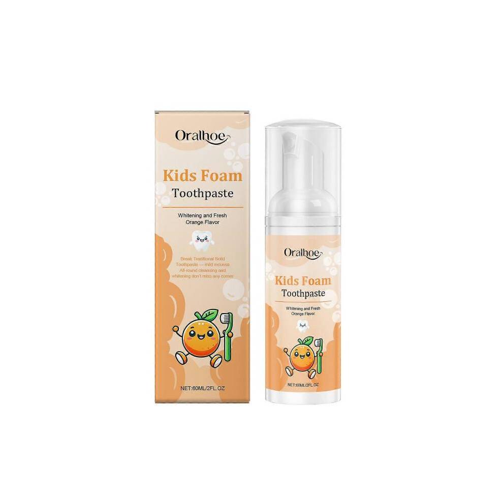 Kids Dental Mousse - Gentle Tooth Cleaning, Fresh Mint Flavor, Stain Removal, 60ml