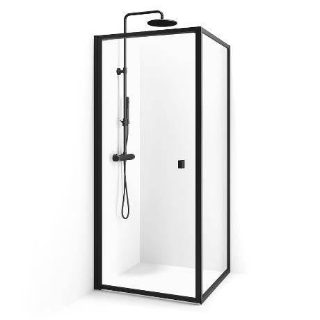 Cassøe New York - Hjørneløsning med sort ramme - dør/væg - 75,5 x 88,5 cm, 7332872