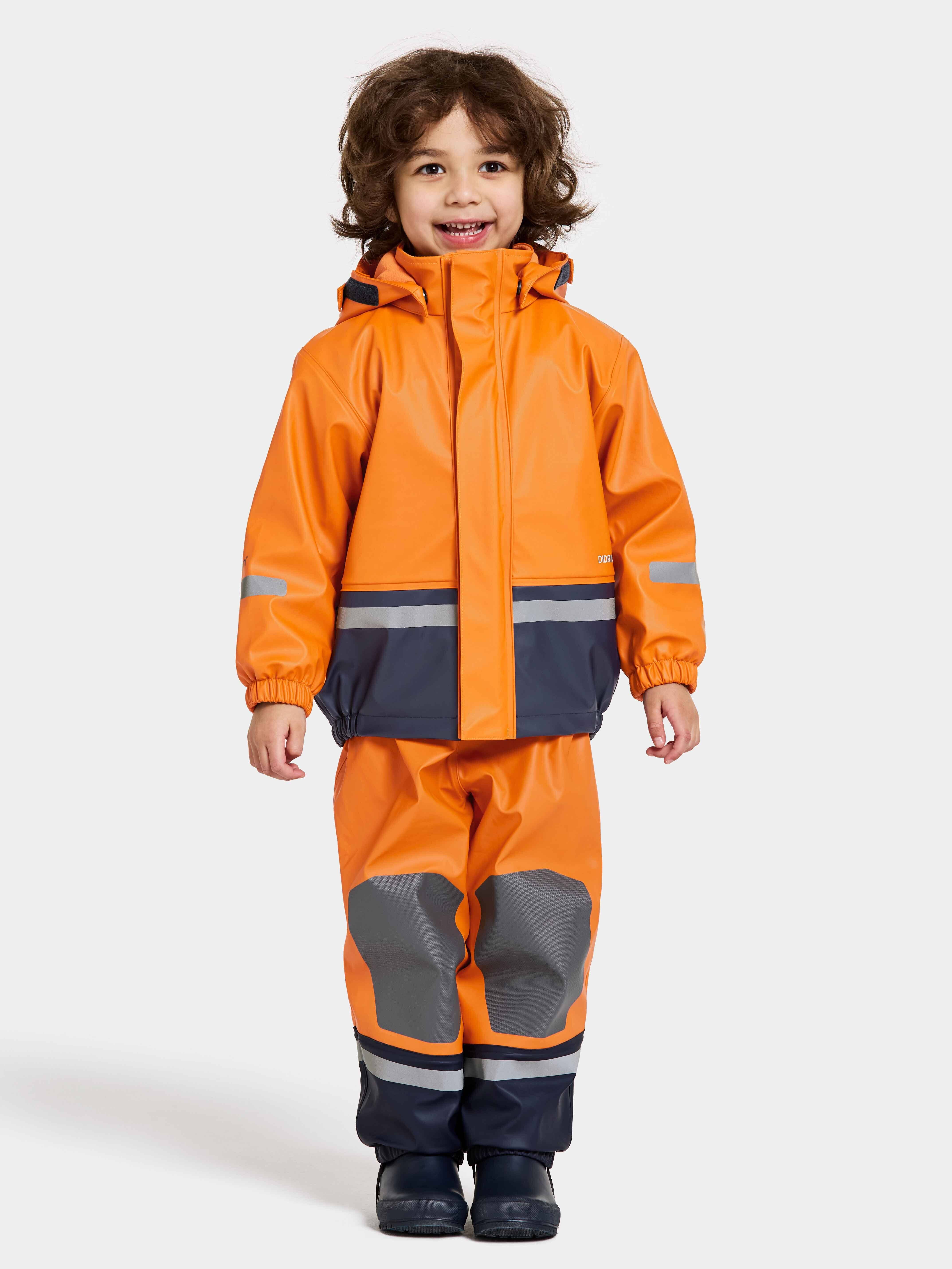 Didriksons Boardman Fodrat Regnset Barn Orange Jam