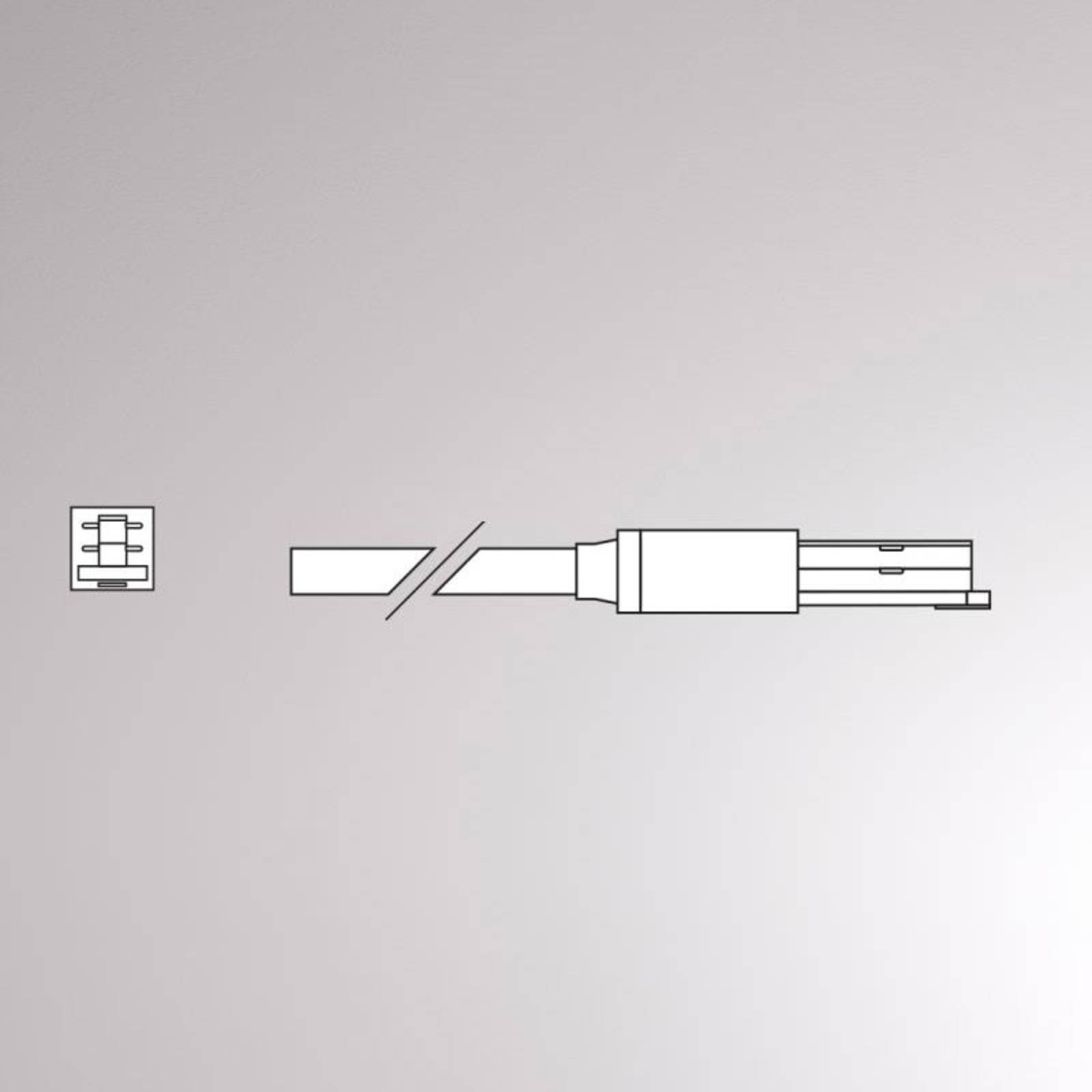 Molto Luce Slutanslutning för Volare skena Kabel 2m svart Kabelendeinspeisung, Svart, Metall, Skensystem