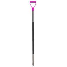 Mestvork stålalun. 115 cm rosa handvat inkl gummigrepp