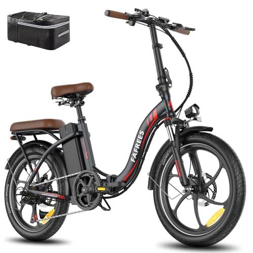 Fafrees 2025 F20 PRO kvinnor E-cykel män 18 AH/22,5 Ah 36 V batteri [Official Fatbike hopfällbar cykel 20 tum, elcykel 250 W, Fat Bike Ebike 140 kg (svart, 22,5 Ah batteri)
