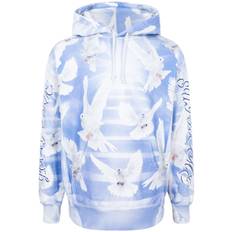 Supreme - hoodie med duvtryck - unisex - bomull - M - Blå