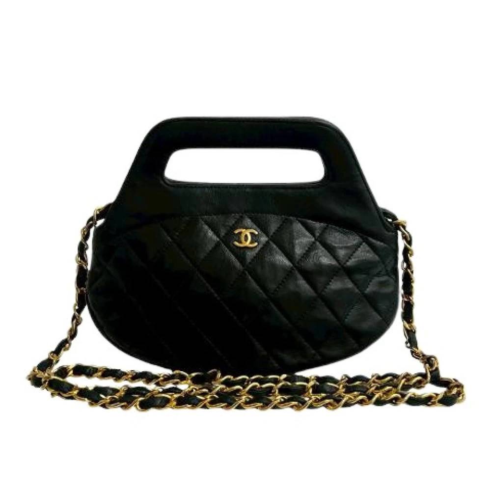 Chanel Vintage Pre-owned Matelasse Leather 2way Bag - Vintage - Dame - Sort - ONE SIZE - Uld