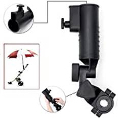 LL-Golf Universal golfvagn paraplyhållare V2 inklusive 3 distanselement i 2,5/3,0/3,5 cm/med 2 justerbara leder/parasollhållare/umbrella holder