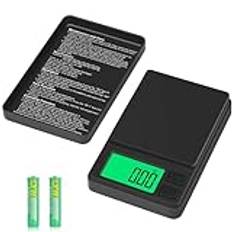 Diyife Finvåg 0,01 g/1 000 g, multifunktionell fickvåg gram våg, bärbar liten köksvåg med LCD-skärm, 7 enheter, tara, räkningsfunktion, för mat, smycken, medicin, laboratorium, kaffe