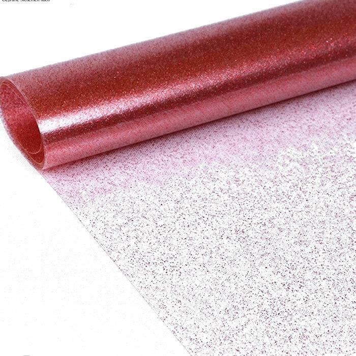Klar plast med rød glitter Gennemsigtig voksdug