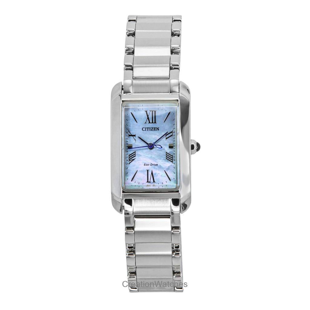 Citizen L Bianca Rostfritt Stål Pärlemorskiva Eco-Drive EW5620-55N Damklocka mor av pärla färg