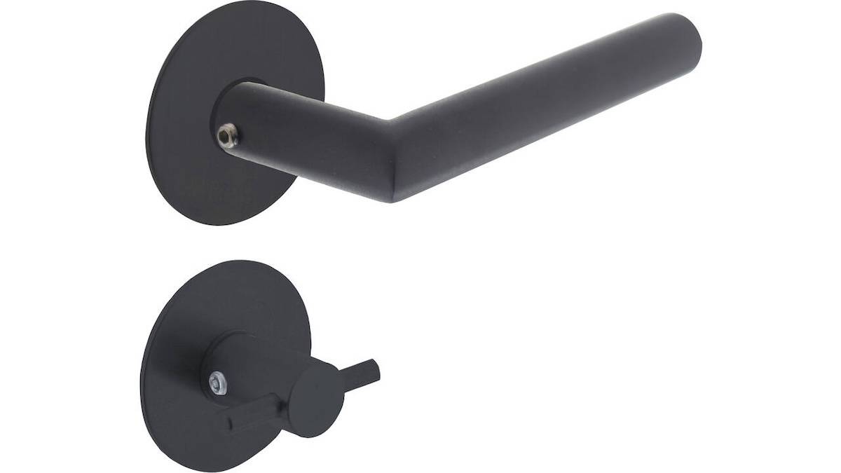 Dörrhandtag med toalettvred Intersteel Jura svart - 0023.158310 - Svart