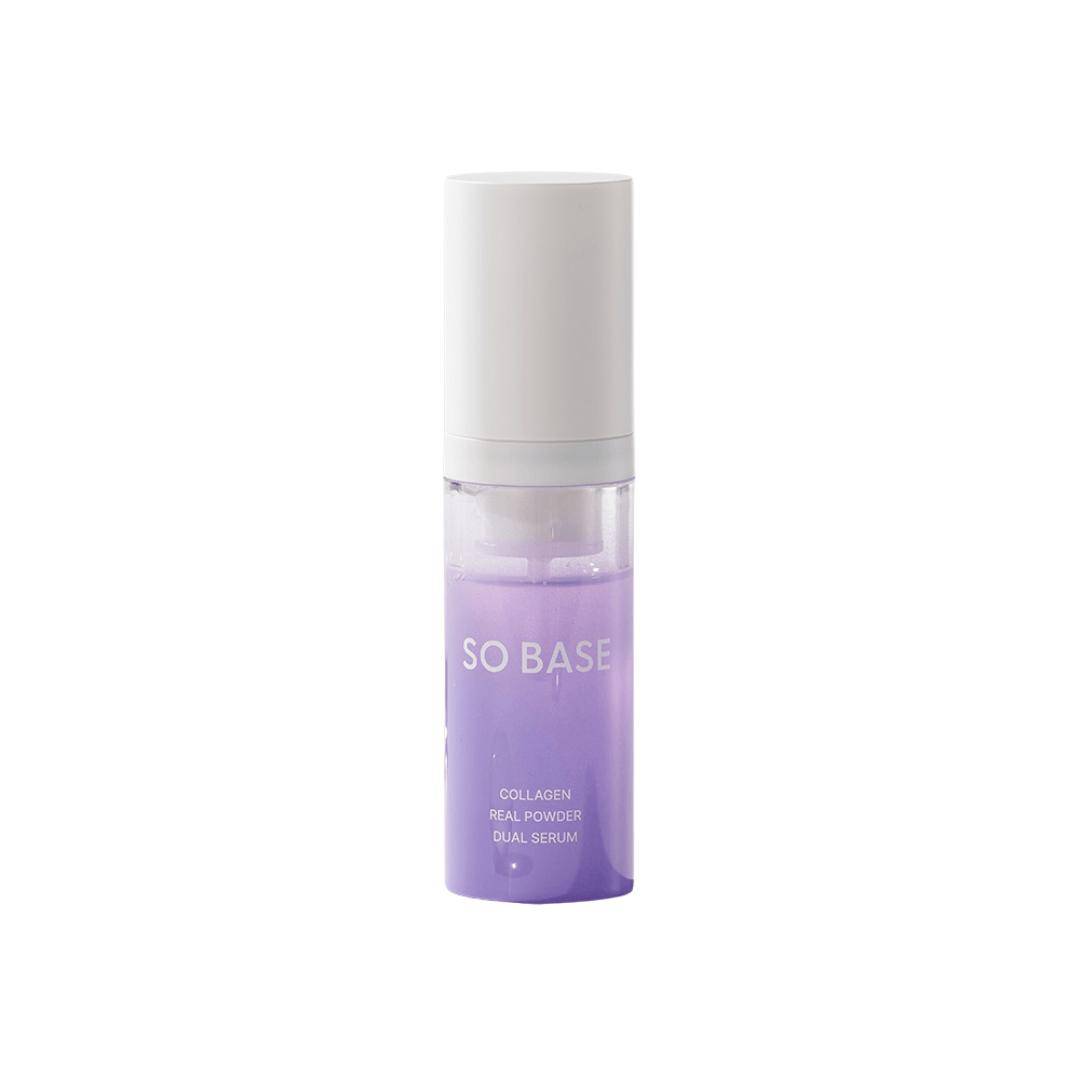 SO BASE Collagen Real Powder Dual Serum 30.6 g - Intensivt uppstramande tvåfasigt serum med kollagen