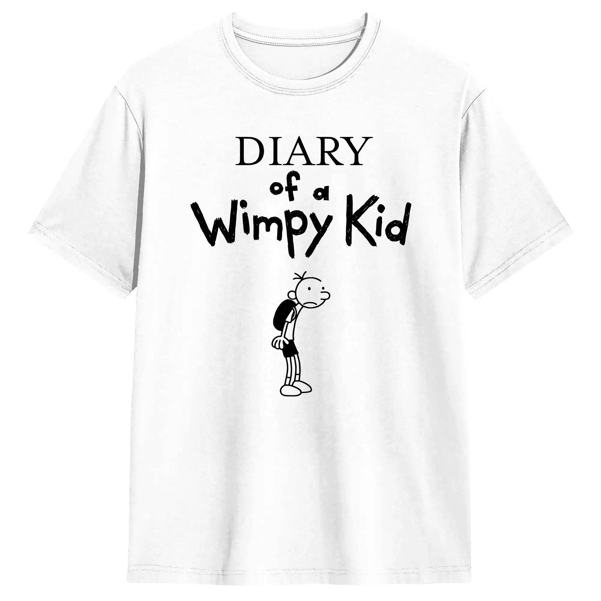 Diary Of A Wimpy Kid T-shirt Strand Streetwear T-shirts Bomull Populär T-shirt För Man Tryck cm black