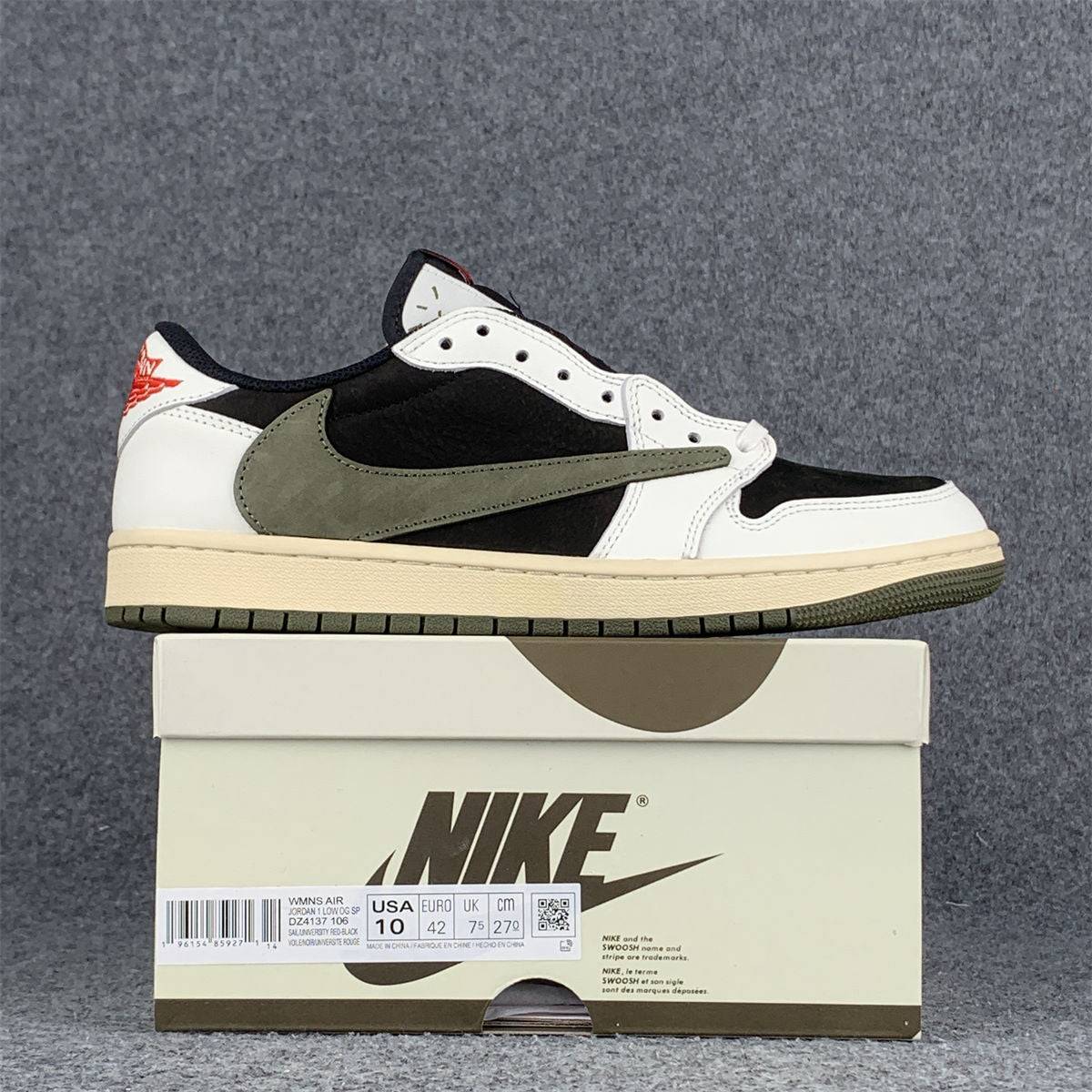 Travis Scott x Wmns Air Jordan 1 Low OG 'Olive' (B-Grade Version) - (Mens) EUR 46 • US 12 • UK 11