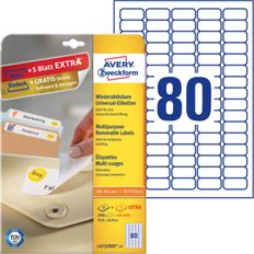 Avery Universaletiketter vit