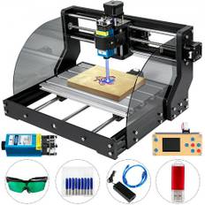 VEVOR CNC 3018 Pro CNC Router 300×180×45 mm CNC-maskin 5,5W GRBL Control Mini Laser Graver med Offline Controller 3 Axis Laser Gravering Machine for Carving Fräsning Plast, Akryl, PVC, Trä