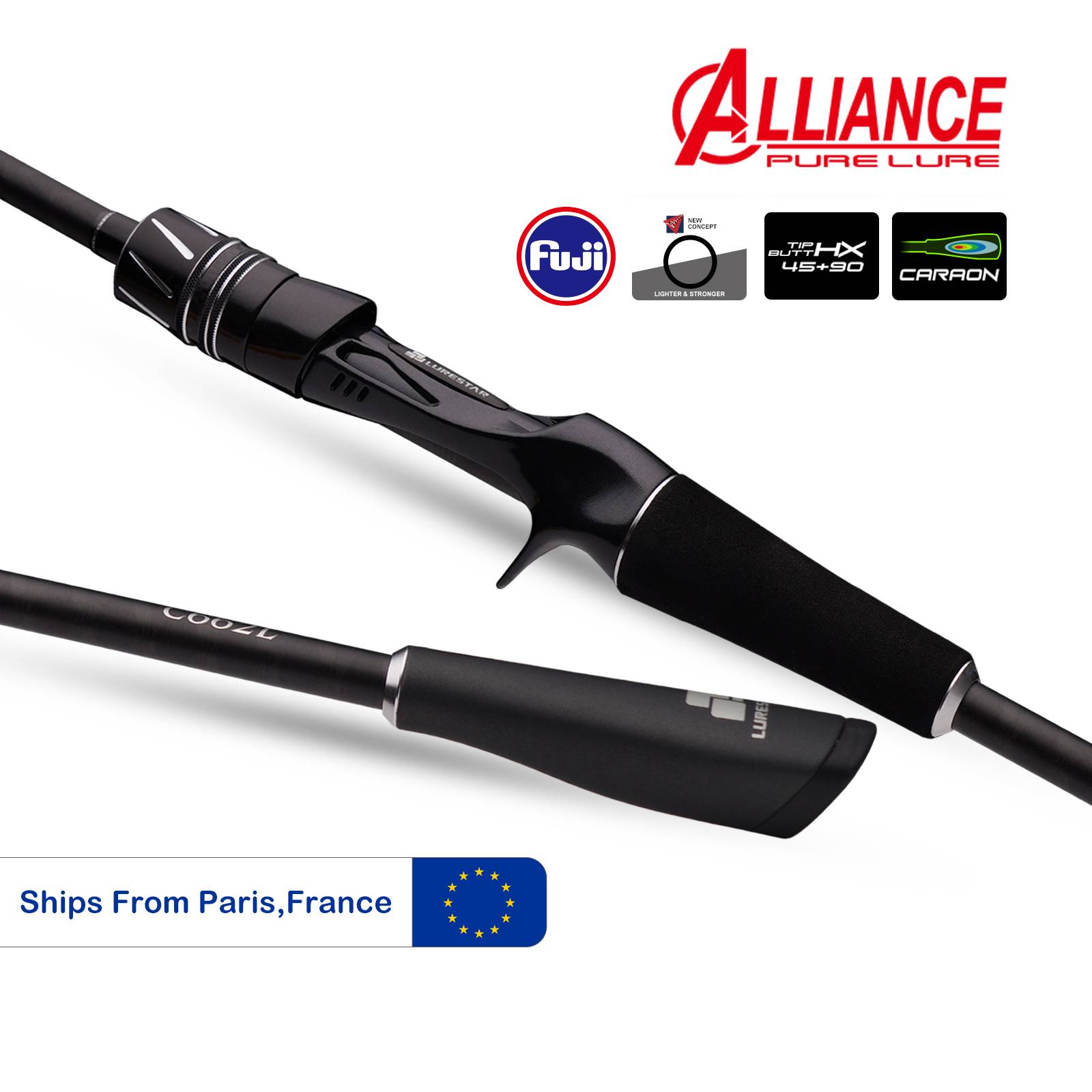 PURELURE JIEKE 7FT 8FT High Carbon Spinning Casting Fishing Rod Universal Long Throwing with Fuji Accessories Fast Action