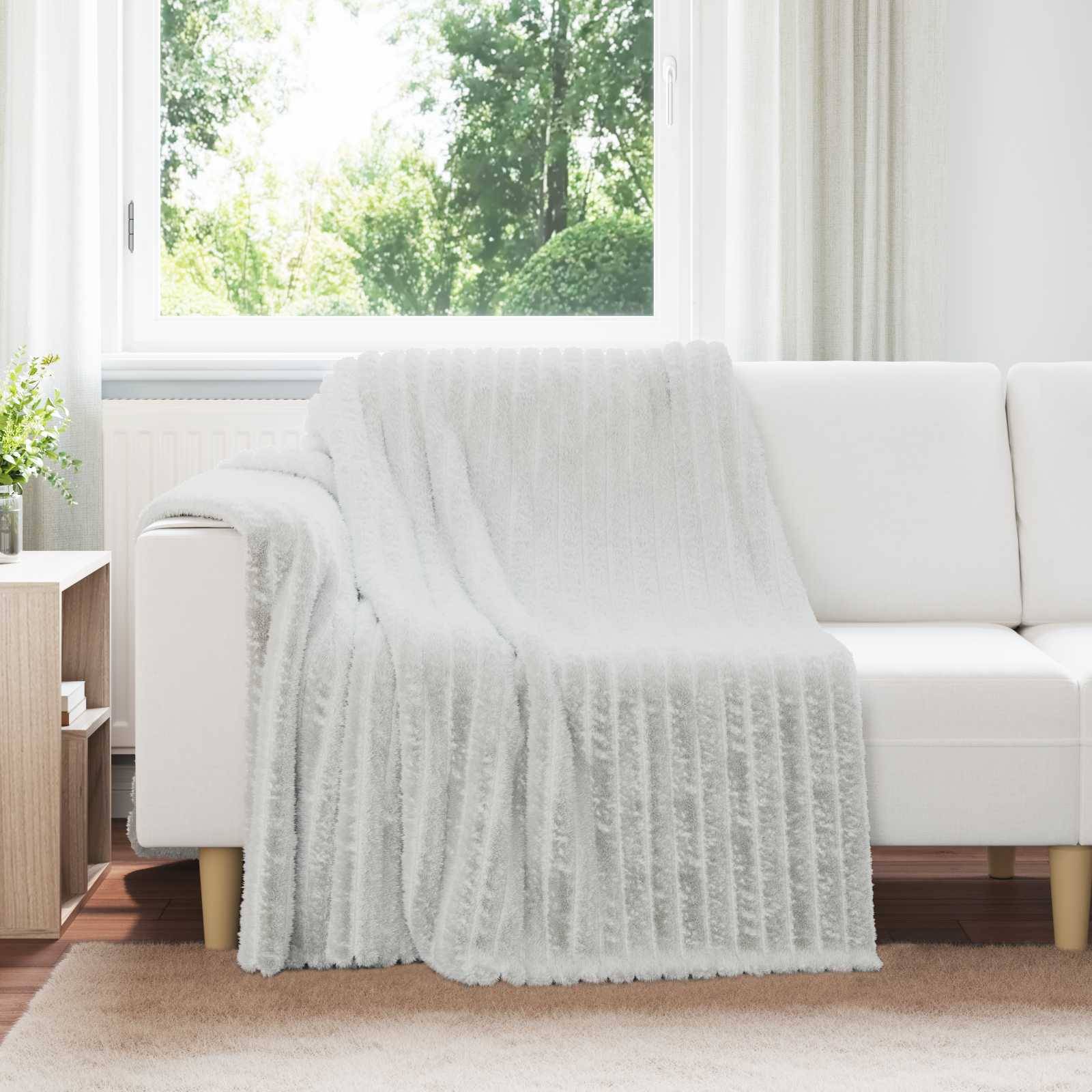 vidaXL Throw tæppe Grå 200 x 150 cm Fleece