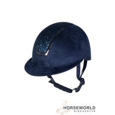 HKM Ridehjelm Lady Shield Sparkle - Deep Blue m. Glimmer