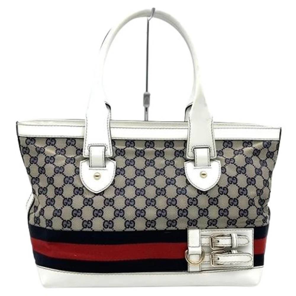 Gucci Vintage Pre-owned Vintage GG Canvas Tote - Vintage - Dame - Flerfarvet - ONE SIZE - Tyl