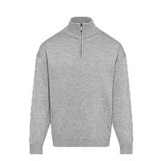 LINDEX Sweater Fineknit Halfzip |Grey |128