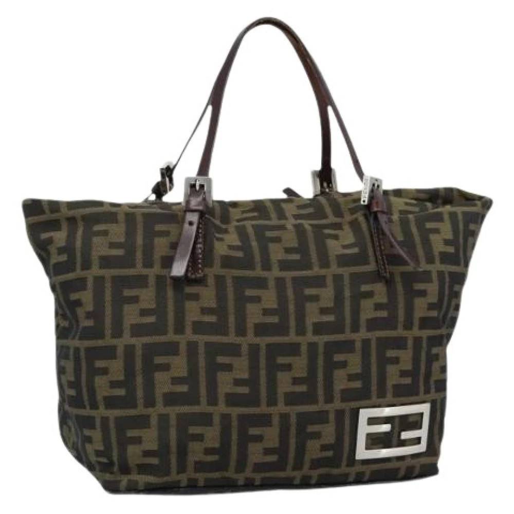 Fendi Vintage Pre-owned Vintage Zucca Canvas Håndtaske - Vintage - Dame - Sort - ONE SIZE - Uld