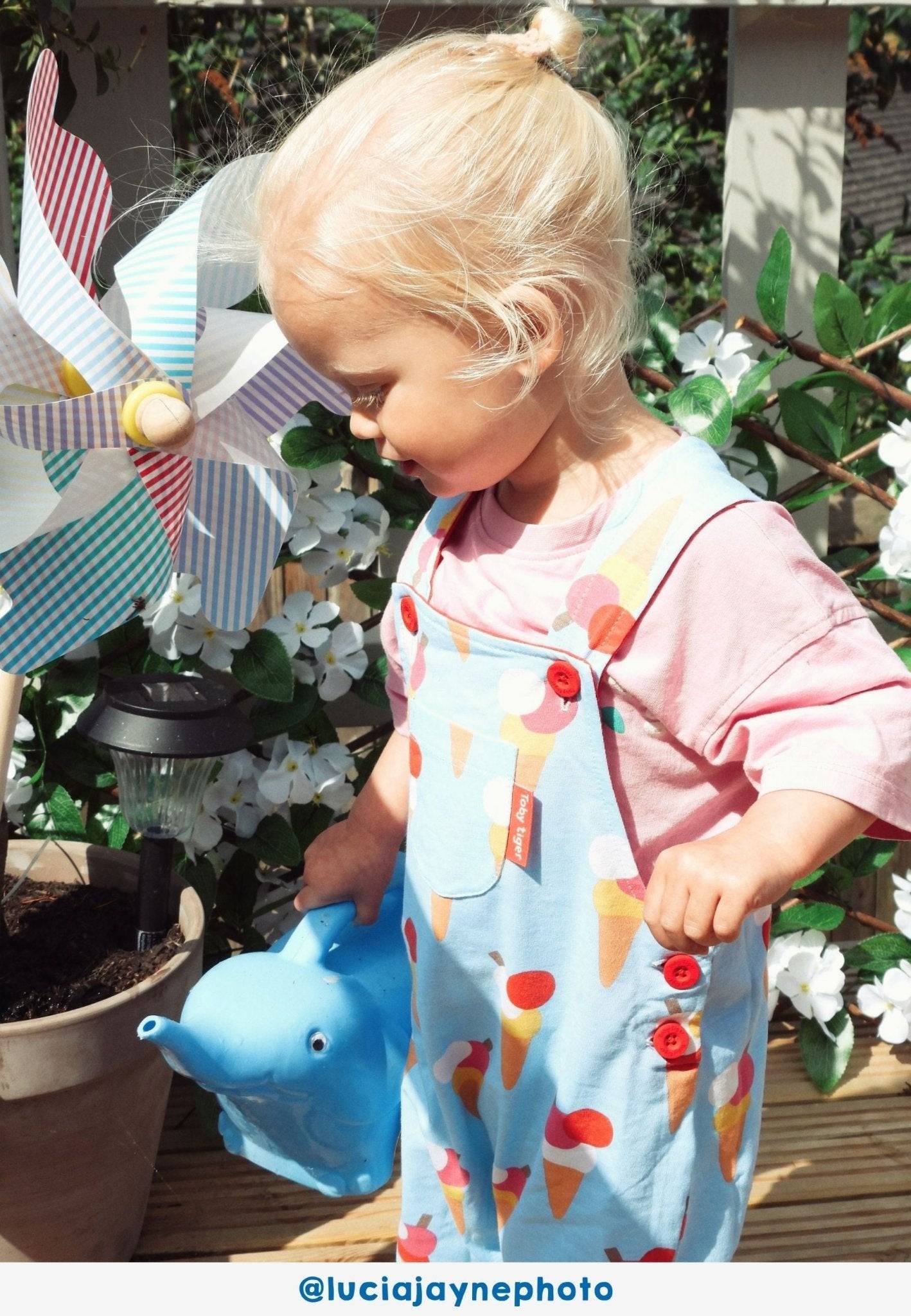 Organic Ice Cream Cones Print Dungaree Shorts - 3-6m / 68cm